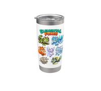 Zorros Elementales Tierra Fuego Agua Hielo Kawaii Zorro Peludo Vaso térmico de acero inoxidable de doble pared