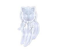Zorros Windbell - Molde de silicona para atrapasueños, forma de pluma, para manualidades, decoración de pared, resina