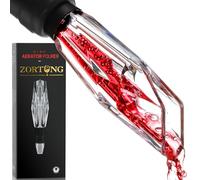 ZORTUNG Aireador de vino vertedor en botella, dispensador de boquilla de aireación, decantador único, vertedor con forma de diamante brillante con 3 agujeros de aire ocultos para regalo de los