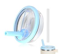 ZORTVUL 1 Tapas De Repuesto Para Stanley Cup, Flip Straw, Para Vasos De 40 Oz, Con 1 Pajitas, Tapa Impermeable (Azul)