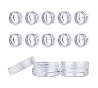 ZORTVUL 12 Recipientes De Muestra Con Tapas, Recipientes Pequeños De 5 G De Tamaño De Viaje, Pequeños Tarros De Muestra, Tarros De Almacenamiento De Cosméticos Para Artículos De Tocador(Transp