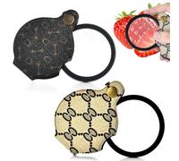 ZORTVUL 2 Piezas Lupa Aumento 15X Lupa De Bolsillo Plegable Con Llavero Para Joyeros, Niños, Coleccionistas, Lectur