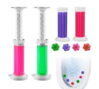 ZORTVUL 4 Piezas Bref Wc, Sello De Gel Para Inodoro Con Aplicador, Lavanda/Gardenia/Cereza/Rosa