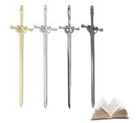ZORTVUL 4 Piezas Marcapaginas Antigüedad, Punto De Libro Con Colgante De Piedras Preciosas, Personalizar Espada Bookmark, Para Profesores, Estudiantes, Amantes De Los Libros