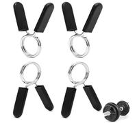 ZORTVUL Abrazaderas Para Mancuernas - Pack 4 Unidades Para Barras De 28Mm - Pinza De Resorte Mancuerna - Collares De Resorte - Para Pesas, Barras, Discos - Crossfit, Gimnasio, Gym(28Mm)
