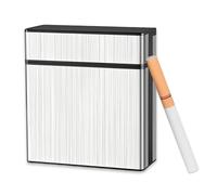 ZORTVUL Metálico Pitillera, Caja De Cigarrillos De Acero Inoxidable, Capacidad Para 40 Cigarrillos, Retro Pitillera, Pitillera Hombre, Para Señoras Hombres Mujeres Estuches De Cigarrillos Pequ