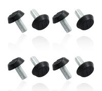 Zorveiio 8 niveladores de patas de mesa M8 x 20 mm, niveladores de patas de mesa, ajuste de muebles, mini patas ajustables para patas de muebles, patas de muebles de patio, color negro