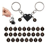 zorvixal Llaveros Pareja Corazon, 2.7cm Llaveros Personalizados con Forma, Llaveros De Corazón para Parejas Regalos, Llaveros para Parejas Originales, Letra Llavero Enamorados, para Regalos de San