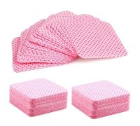 ZORVYN 100 Piezas Algodón para Uñas Rosa Sin Fibra para Cleanser para Uñas Gel Esmalte Semipermanente Quitaesmalte Manicura Profesional