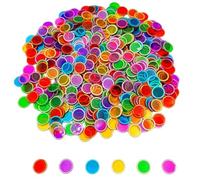 ZORVYN 100 Piezas Juego de Bingo Magnético, Fichas de Metal con Anillo, Marcadores de Plástico, Matemáticas, Conteo, Investigación Científica, Kit STEM, Noches de Juegos Familiares (multicolor)