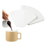 ZORVYN 100 unidades de filtros de café en forma de V sin blanquear 101, ideales para cafeteras de filtro (blanco)