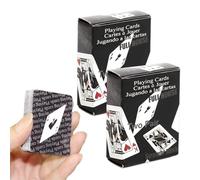 ZORVYN 2 barajas juegos de póquer en miniatura, cartas poker, pequeñas, mágicas para niños y adultos, regalos fiestas, de viaje y casa, fácil de transportar, adecuado para todas las ocasiones (Mini)