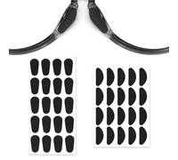 ZORVYN 20 Pares Almohadillas Nasales Adhesivas Antideslizantes de Silicona Ultrafinas para Gafas, Gafas de Sol y Gafas de Protección (Negro)
