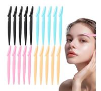ZORVYN 20 Piezas Cuchillas para Cejas, Formador de Cejas, Removedor de Vello Facial, Diseñado para Crear Formas Naturales de Cejas, Contornos Precisos y Uso Fácil, Versátil y Portátil