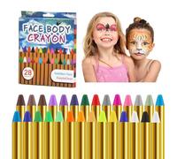 ZORVYN 28 colores Pintura facial y corporal Pintacaras infantil para Carnaval, Halloween, fiestas y eventos especiales