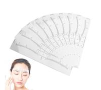 ZORVYN 30 Plantillas Reutilizables para Cejas, Regla de Cejas, Herramienta de Marcado para Cejas, Adhesivos para Principiantes (Translúcido)