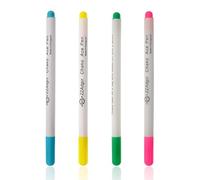 ZORVYN 4 unidades Marcadores de tela para coser, Tiza de sastre, Autodesvanecible y Soluble en agua, Rotuladores para tela, Accesorios para confección, costura y manualidades (4 colores)