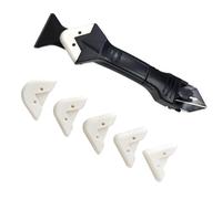 ZORVYN 5 puntas intercambiables Herramienta 3 en 1 para eliminar juntas de silicona - Espátula y rascador multiuso para juntas, mortero, resina, acrílico - acabado perfecto