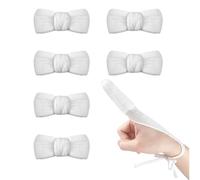 ZORVYN 6 Piezas Vendaje para Dedos Dedales Protectores de Dedos Fijación Universal para Trabajo y Cocina (3.5X8CM) (Blanco)