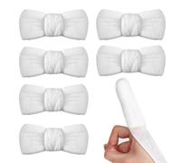 ZORVYN 6 Piezas Vendaje para Dedos Dediles Protectores de Dedos Férulas Universales para Trabajo y Cocina (3.5X8CM) (Blanco)