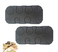 ZORVYN Caja Portamonedas Euro 8 Compartimentos - Organizador de Monedas para Auto y Uso Diario, Monedero para 1 Centavo hasta 2 Euros, Clasificador de Monedas de ABS (Negro)