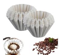 ZORVYN Filtro de Café 155 Paquete de 100 para Kalita Wave Dripper y Filtro Cafetera de 2 Tazas Papel de Fondo Plano para 1 a 2 Personas