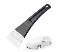 ZORVYN Rascador de Hielo para Coche Negro - Robusta Rasqueta para Parabrisas, 22.5×11 cm, Raspador de Hielo de Plástico para Auto, Eficaz Eliminación de Hielo y Nieve