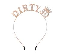 ZORVYN tiara y accesorios para decoración de fiesta de mujer, Dirty Thirty, corona de 30 cumpleaños para mujer, tiara de 30, diadema dorada para cumpleaños, decoraciones para fiestas (Dorado)