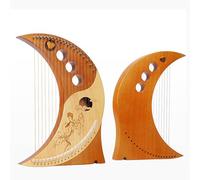 ZORZA Arpa portátil, arpa de cuerdas de metal de 19 cuerdas, serie Chang'e Flying to the Moon, instrumentos de cuerda de caoba, entusiastas de los instrumentos musicales