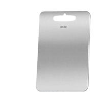 zosenda Tabla de cortar de acero inoxidable de doble cara, 24 x 15 cm, color plateado