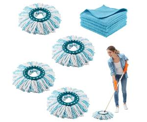 Zosenyer 4 Cabezas de Fregona Repuesto, para Leifheit Clean Twist Disc Mop