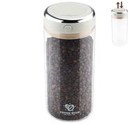Zosenyer Bote Café Hermético, Dispensador Cafe Molido, Recipiente para Grano, Té y Nueces, Tarros Cristal con Tapa para Hogar, Oficina y Cafetería (1700ml)