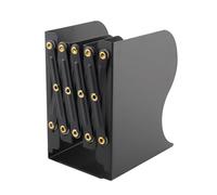 Zosenyer Sujeta Libros Estanteria, Sujeta Libros Telescópico de Metal, Organizador de Escritorio Extensible para Organización de Oficina Biblioteca del Estudio (Negro)