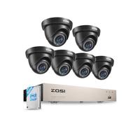 ZOSI 2MP Kit Cámaras de Vigilancia Seguridad Cableada para Hogar 8CH CCTV DVR Sistema 500GB Disco Duro y 6 1080P Cámara Interior/Exterior, Detección de Personas, Visión Nocturna