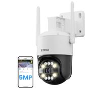 ZOSI 3K Cámara Vigilancia WiFi-6 Exterior, 360° Pan y Tilt Visión, Detección y Seguimiento Automático de Persona, 2,4GHz Cámara Seguridad con Audio Bidireccional