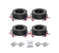 ZOSI 4-Pack Cable 30m/100 pies de BNC Video para Kit CCTV Cámara de Vigilancia DVR Sistema Seguridad Hogar (Negro)