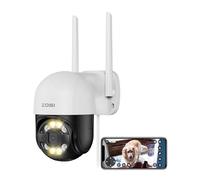 ZOSI 4MP 2,5K Cámara de Vigilancia WiFi Exterior con Enchufe, Pan y Tilt, Detección y Seguimiento de Persona, Cámara Adicional 4MP Sistema de Seguridad Inalámbrico