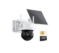 ZOSI 4MP Cámara 4G LTE Batería Exterior con Panel Solar, Cámara Vigilancia sin Internet PT 360°, Tarjeta SIM Integrada para Datos Ilimitados, Detección de Persona, Audio Bidireccional, Tarjeta 32G