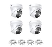 ZOSI 4pcs 4K Cámara de Vigilancia PoE, Cámara Adicional para ZOSI 8MP PoE Kit de Cámara de Seguridad, Visión Nocturna en Color