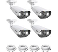 ZOSI 4pcs 5MP Cámara de Vigilancia PoE IP Exterior, Visión Nocturna en Color, Detección de Personas y Vehículos, Cámaras Adicionales Kit de Videovigilancia PoE