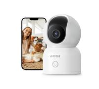 ZOSI C518 1080p Cámara de Vigilancia WiFi Interior para Bebé/Mascota, Detección y Seguimiento de Persona, Visión Nocturna, Audio Bidireccional, 2.4G/5G WiFi