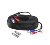 ZOSI Cable CCTV BNC todo en uno de 100 pies/30 m, cable de extensión de vídeo y alimentación de cámara de seguridad 4K/5MP, soporta de 960H a 4K Ultra HD, con conector RCA para sistema de vigilancia