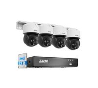 ZOSI Kit Cámaras de Vigilancia PoE 4K 8CH 2TB (Ampliable a 16CH), 8MP Cámara Seguridad IP Exterior con Vista 360°, Detección de Personas/Vehículos, Audio Bidireccional, Seguimiento Automático