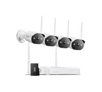 ZOSI Kit Cámaras de Vigilancia WiFi 6 Exterior 8CH NVR Inalámbrico con 64GB Tarjeta de Memoria y 4X 3MP Cámara Seguridad, Detección de Persona, Audio Bidireccional