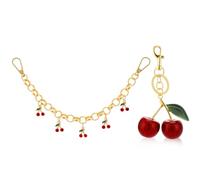 Zosutetoxo llavero de cereza de 2 piezas para damas: Dulces adornos de bolso, colgantes para bolsos y llaveros de coche con diseño de doble cierre como regalo especial para diversas ocasiones