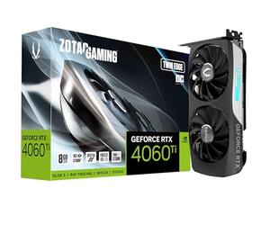 ZOTAC GAMING GeForce RTX 4060 Ti 8GB Twin Edge OC DLSS 3 8GB GDDR6 128-bit 18 Gbps PCIE 4.0 Tarjeta gráfica compacta para juegos, refrigeración avanzada IceStorm 2.0, iluminación SPECTRA RGB,