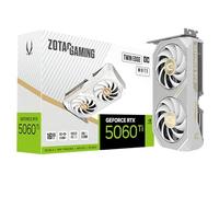 ZOTAC Gaming GeForce RTX 5060 Ti 16GB Twin Edge OC White Edition DLSS 4 16GB GDDR7 128-bit 28 Gbps PCIE 5.0 Tarjeta gráfica para juegos, refrigeración IceStorm 2.0, listo para SFF, ZT-B50620Q-10M