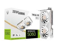 ZOTAC Gaming GeForce RTX 5060 Twin Edge OC White Edition DLSS 4 8GB GDDR7 128-bit 28 Gbps PCIE 5.0 Tarjeta gráfica para juegos, tarjeta compacta preparada para SFF, ZT-B50600Q-10A