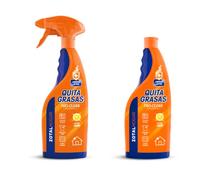 Zotal Hogar | Pack Quitagrasas Pro-Clean | Pulverizador de 750 ml + Recambio de 750 ml | Quitagrasas doméstico para superficies y tejidos | Limpieza activa | Eficacia contra la grasa