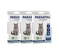 Zotal Parasital Collar Antiparasitario para Gatos - Pack 3 Collares - Protección de hasta 4 Meses con Aceites Esenciales Naturales - Repele Mosquitos, Pulgas y Garrapatas